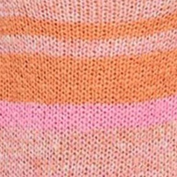 Free People Orange Candy Stripe Cowl Neck Sweater Tunic / Dress - Picture 5 of 16